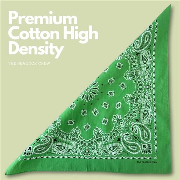 Bandanas in Premium Soft Cotton Golf Green - Picture 2 of 6